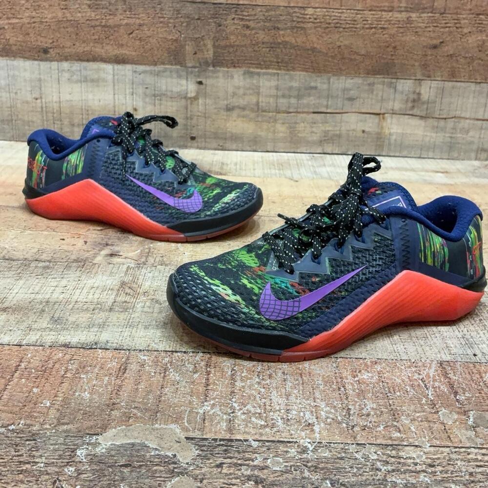 Nike Metcon 6 AMP Shoes Womens Size 6.5 37.5 Multicolor Sneaker CT1246-460
